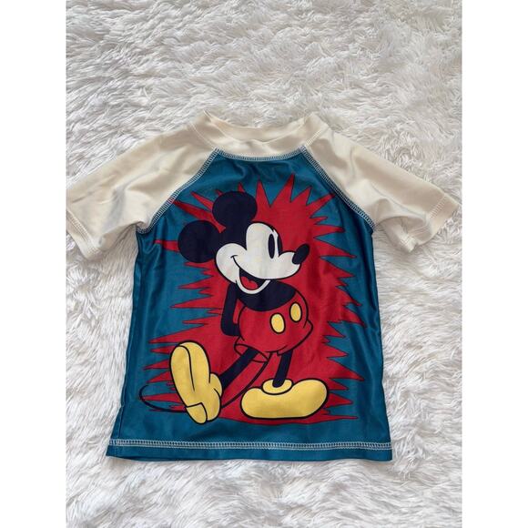 Junk Food Boys sz. 2T Mickey Mouse rashguard. Cute, fun - Picture 2 of 6